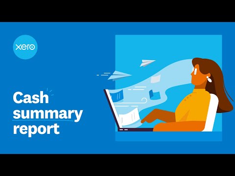Xero image cash summary report